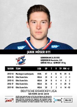 2018-19 Playercards (DEL) #DEL-222 Janik Moser Back