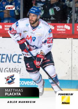 2018-19 Playercards (DEL) #DEL-236 Matthias Plachta Front