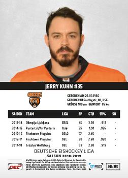 2018-19 Playercards (DEL) #DEL-355 Jerry Kuhn Back
