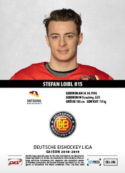 2018-19 Playercards (DEL) #DEL-386 Stefan Loibl Back