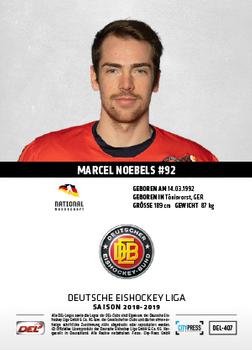 2018-19 Playercards (DEL) #DEL-407 Marcel Noebels Back