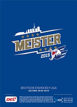 2018-19 Playercards Meister 2019 (DEL) #DEL-MS34 Daniel Hopp / Matthias Binder Back