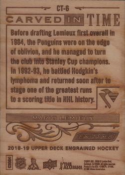 2018-19 Upper Deck Engrained - Carved in Time Wood #CT-6 Mario Lemieux Back