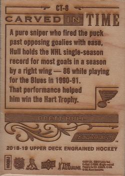 2018-19 Upper Deck Engrained - Carved in Time Wood #CT-8 Brett Hull Back