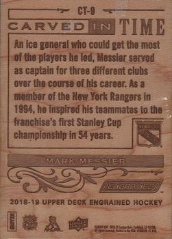 2018-19 Upper Deck Engrained - Carved in Time Wood #CT-9 Mark Messier Back