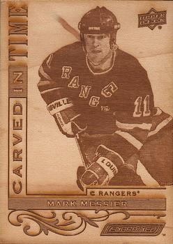 2018-19 Upper Deck Engrained - Carved in Time Wood #CT-9 Mark Messier Front