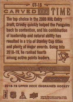 2018-19 Upper Deck Engrained - Carved in Time Wood #CT-15 Sidney Crosby Back