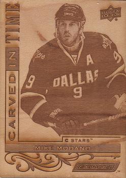 2018-19 Upper Deck Engrained - Carved in Time Wood #CT-17 Mike Modano Front