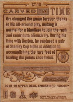 2018-19 Upper Deck Engrained - Carved in Time Wood #CT-18 Bobby Orr Back