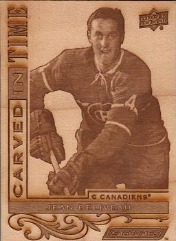 2018-19 Upper Deck Engrained - Carved in Time Wood #CT-20 Jean Beliveau Front