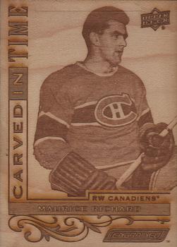 2018-19 Upper Deck Engrained - Carved in Time Wood #CT-30 Maurice Richard Front