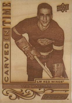 2018-19 Upper Deck Engrained - Carved in Time Wood #CT-33 Ted Lindsay Front