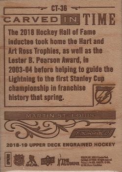 2018-19 Upper Deck Engrained - Carved in Time Wood #CT-36 Martin St. Louis Back