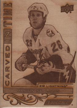 2018-19 Upper Deck Engrained - Carved in Time Wood #CT-36 Martin St. Louis Front