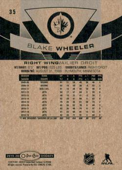 2019-20 O-Pee-Chee #35 Blake Wheeler Back