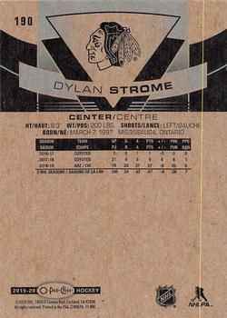 2019-20 O-Pee-Chee #190 Dylan Strome Back