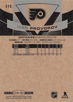 2019-20 O-Pee-Chee #273 Ivan Provorov Back
