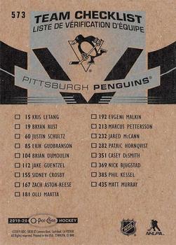 2019-20 O-Pee-Chee #573 Pittsburgh Penguins Back