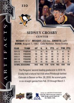2019-20 Upper Deck Artifacts #110 Sidney Crosby Back