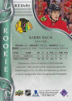 2019-20 Upper Deck Artifacts #RED187 Kirby Dach Back