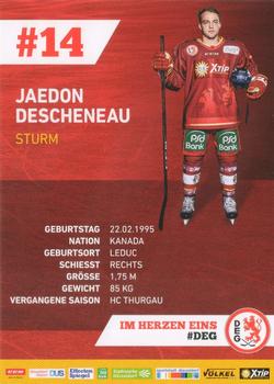 2018-19 Dusseldorfer EG Postcards #NNO Jaedon Descheneau Back