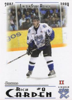 2007-08 Blueline Booster Club Lincoln Stars (USHL) Series 2 #37 Rick Carden Front