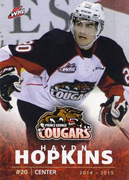 2014-15 Prince George Cougars (WHL) #17 Haydn Hopkins Front