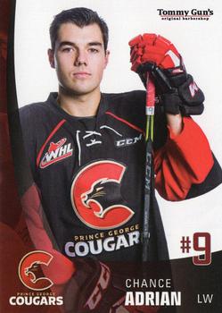 2017-18 Tommy Gun's Prince George Cougars (WHL) #7 Chance Adrian Front