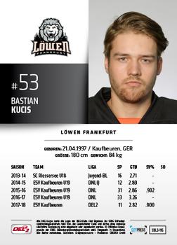2018-19 Playercards (DEL2) #116 Bastian Kucis Back