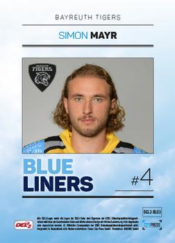2018-19 Playercards (DEL2) - Blueliners #BL03 Simon Mayr Back