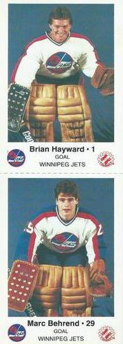 1984-85 Winnipeg Jets Police - Panels #NNO Brian Hayward / Marc Behrend Front