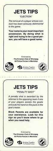 1984-85 Winnipeg Jets Police - Panels #NNO Dale Hawerchuk / Scott Arniel Back