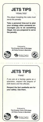 1984-85 Winnipeg Jets Police - Panels #NNO Doug Smail / Paul MacLean Back
