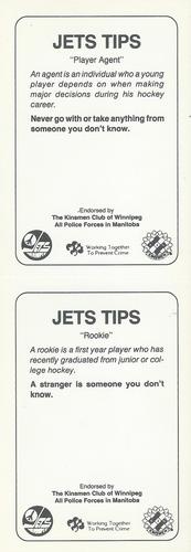 1988-89 Winnipeg Jets Police - Panels #NNO Dave Ellett / Pat Elynuik Back