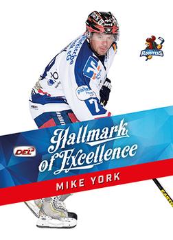 2014-15 Playercards Premium Serie 2 (DEL) - Hallmark of Excellence #DEL-HM04 Mike York Front