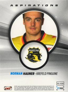 2014-15 Playercards Premium Serie 2 (DEL) - Aspirations Silver #DEL-AS08 Norman Hauner Back