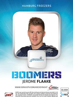 2014-15 Playercards Premium Serie 2 (DEL) - Boomers #DEL-BO04 Jerome Flaake Back