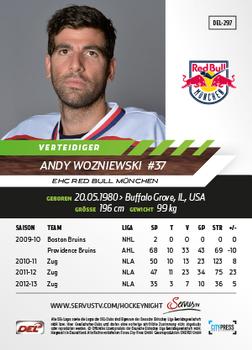 2013-14 Playercards Basic Serie (DEL) #DEL-297 Andy Wozniewski Back