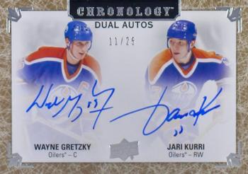 2018-19 Upper Deck Chronology - Dual Autos #DA-GK Wayne Gretzky / Jari Kurri Front