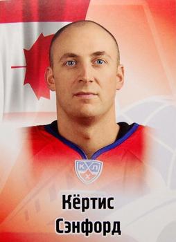 2012-13 Sereal KHL Stickers #219 Curtis Sanford Front