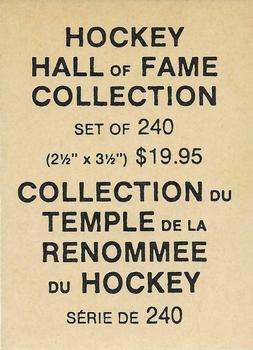 1985 Cartophilium Hockey Hall of Fame - Promos #NNO Ken Dryden Back