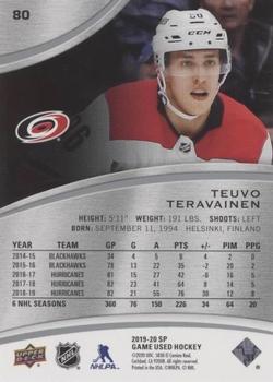 2019-20 SP Game Used #80 Teuvo Teravainen Back
