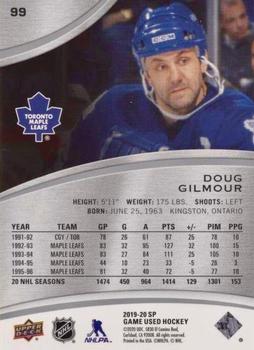 2019-20 SP Game Used #99 Doug Gilmour Back