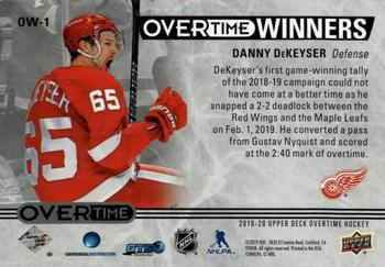 2019-20 Upper Deck Overtime - OT Winners #OW-1 Danny DeKeyser Back