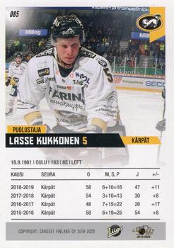 2019-20 Cardset Finland Series 1 #085 Lasse Kukkonen Back