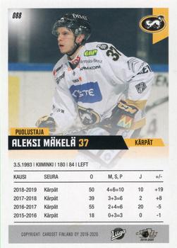 2019-20 Cardset Finland Series 1 #088 Aleksi Mäkelä Back