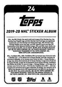 2019-20 Topps NHL Sticker Collection #24 Phil Kessel Back