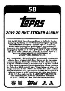 2019-20 Topps NHL Sticker Collection #58 Rasmus Ristolainen Back