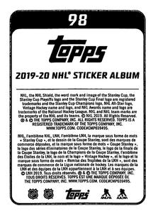 2019-20 Topps NHL Sticker Collection #98 Jordan Staal Back