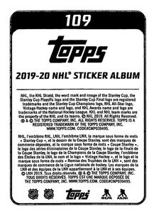 2019-20 Topps NHL Sticker Collection #109 Erik Gustafsson Back